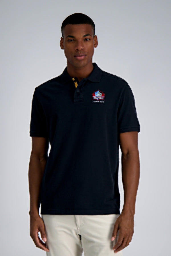 haggar Pro Football Hall of Fame X Haggar - Vintage Wash Polo Black
