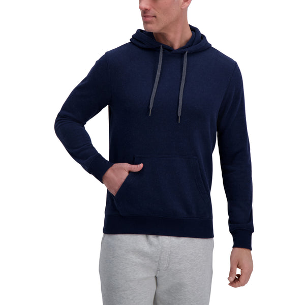 Haggar Pullover French Terry Fleece Hoodie Sweatshirt Oatmeal