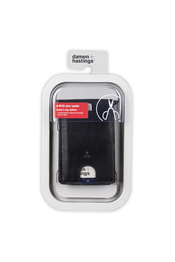 Haggar RFID Bifold Wallet With Removable Money Clip - Best Dad Ever Engraving Black