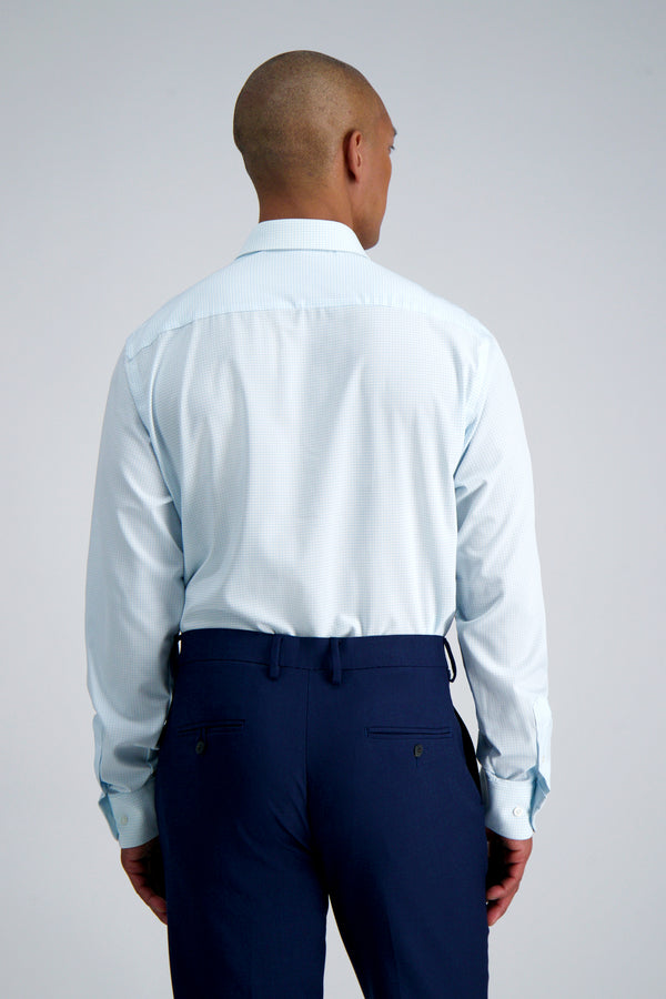 Haggar Smart Wash® Dress Shirt - Blue Graph Check Sky