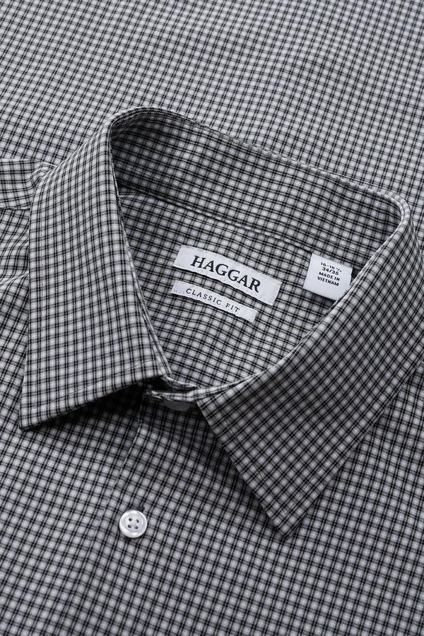 Haggar Smart Wash® Dress Shirt - Charcoal Black / Charcoal