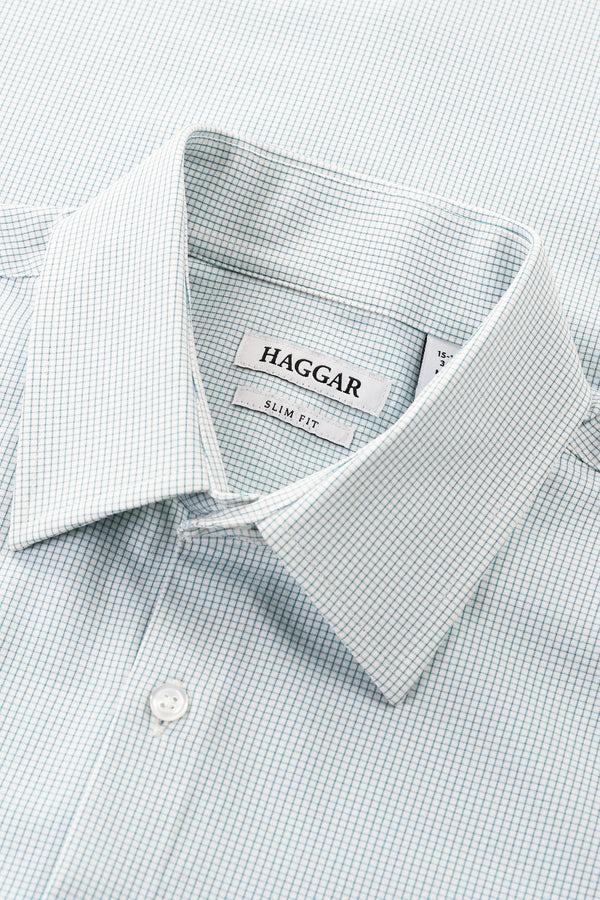 Haggar Smart Wash® Dress Shirt - Dark Green Check Dark Green