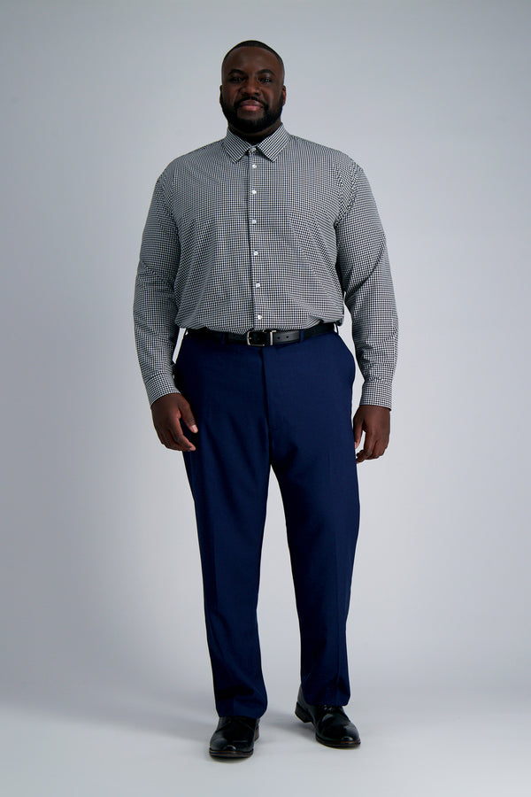 Haggar Smart Wash® Tall Dress Shirt - Black Check Black