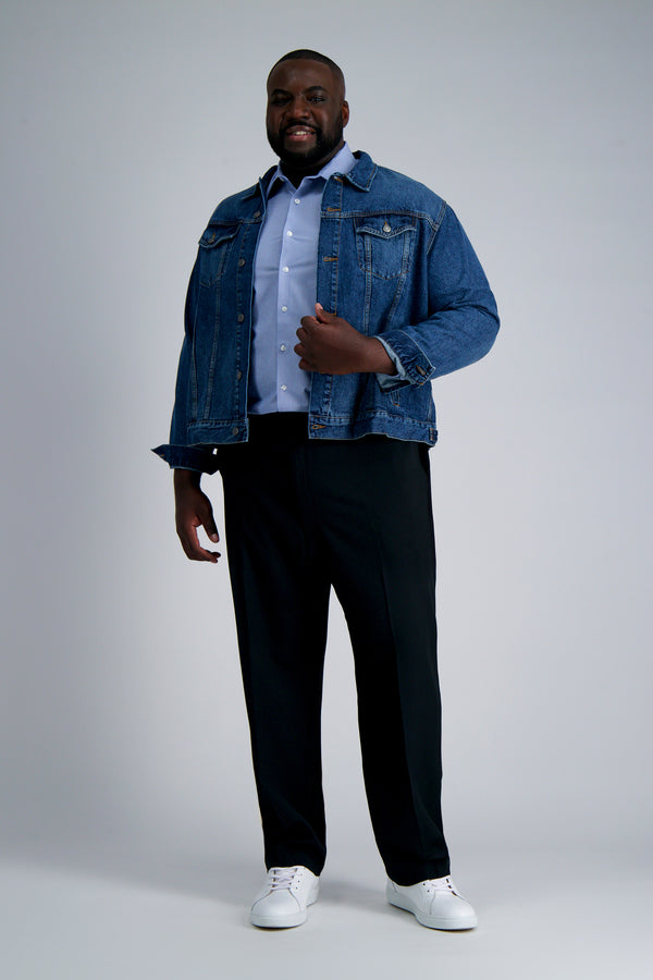 Haggar Smart Wash® Tall Dress Shirt - Indigo Stripe Indigo