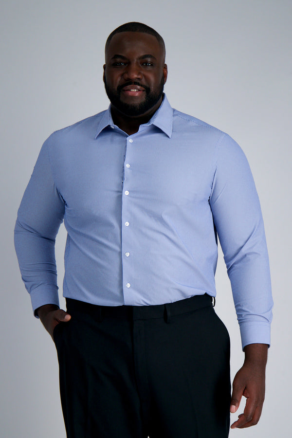 haggar Smart Wash® Tall Dress Shirt - Indigo Stripe Indigo