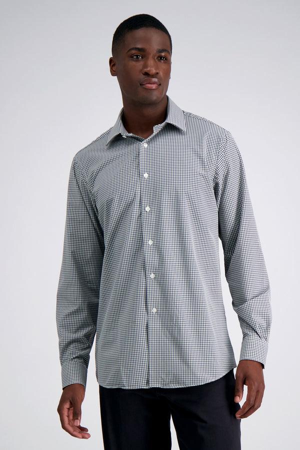 haggar Smart Wash™ Dress Shirt - Black Check Black / Charcoal