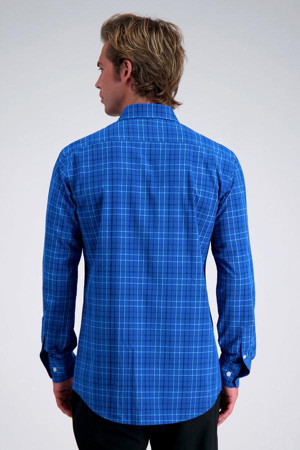 Haggar Smart Wash™ Dress Shirt - Blue Check Medium Blue