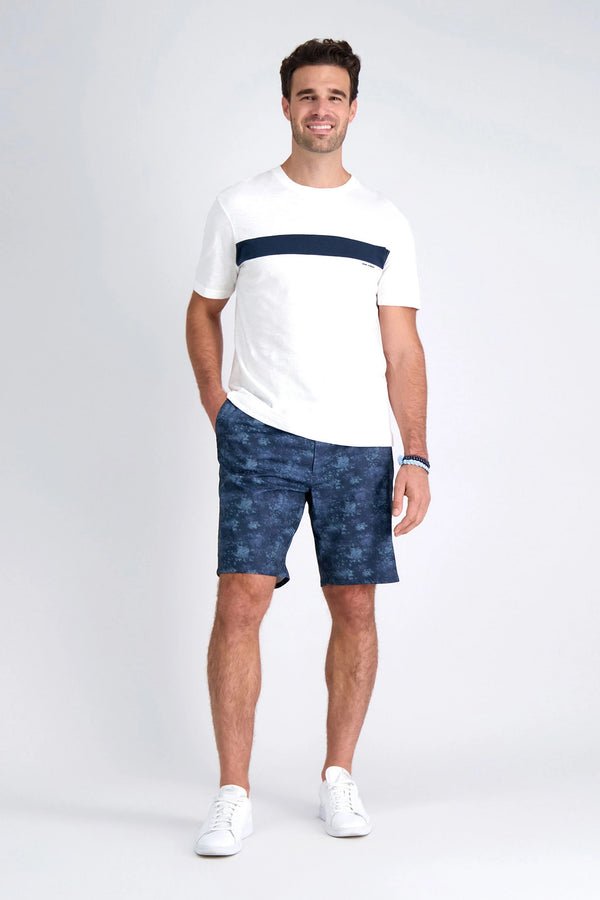haggar The Active Series™ Hybrid Dot Distress Short Heather Blue