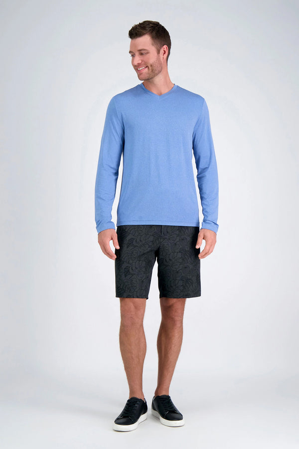 haggar The Active Series™ Hybrid Palm Leaves Print Short Black