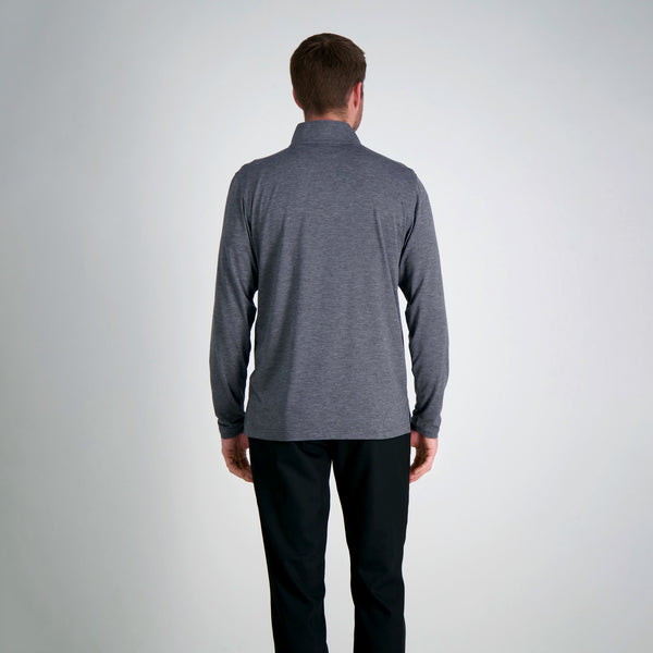 Haggar The Active Series™ Quarter Zip Heather Jersey Heather Navy