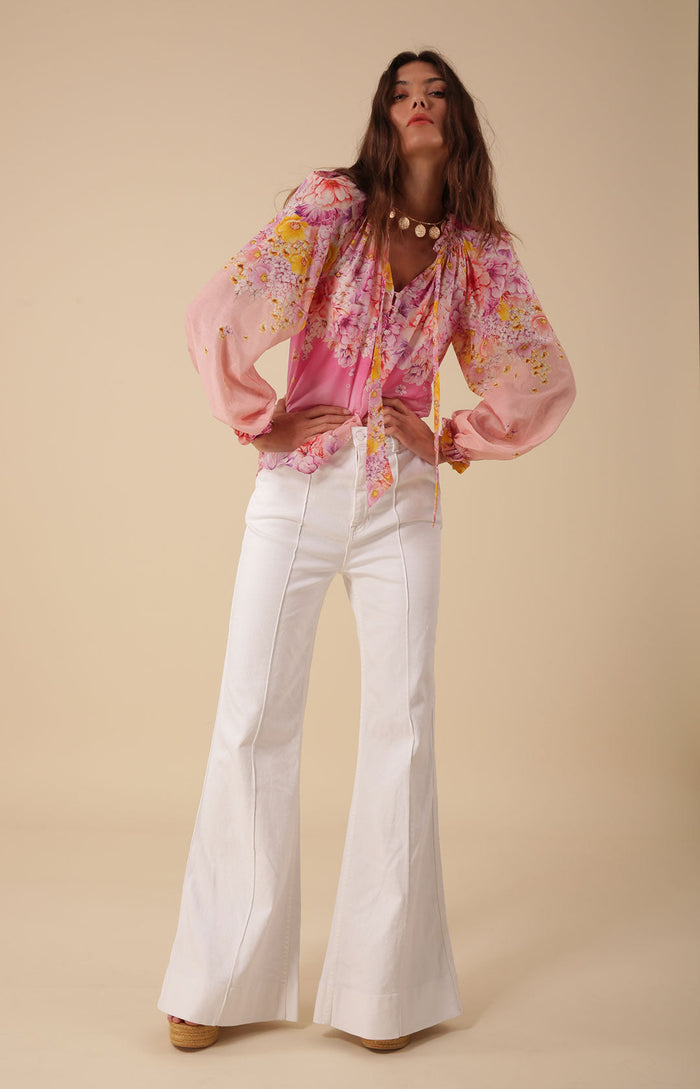 hale bob Blake Flare Leg Denim Trouser Made in California