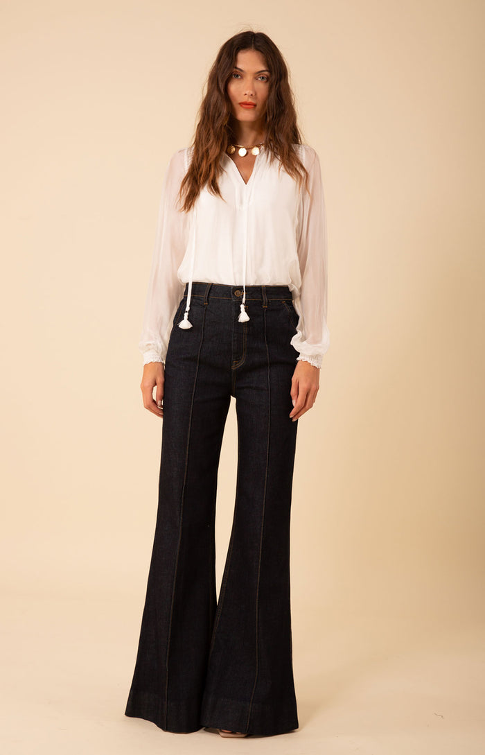 Hale Bob Blake Flare Leg Denim Trouser Made In California