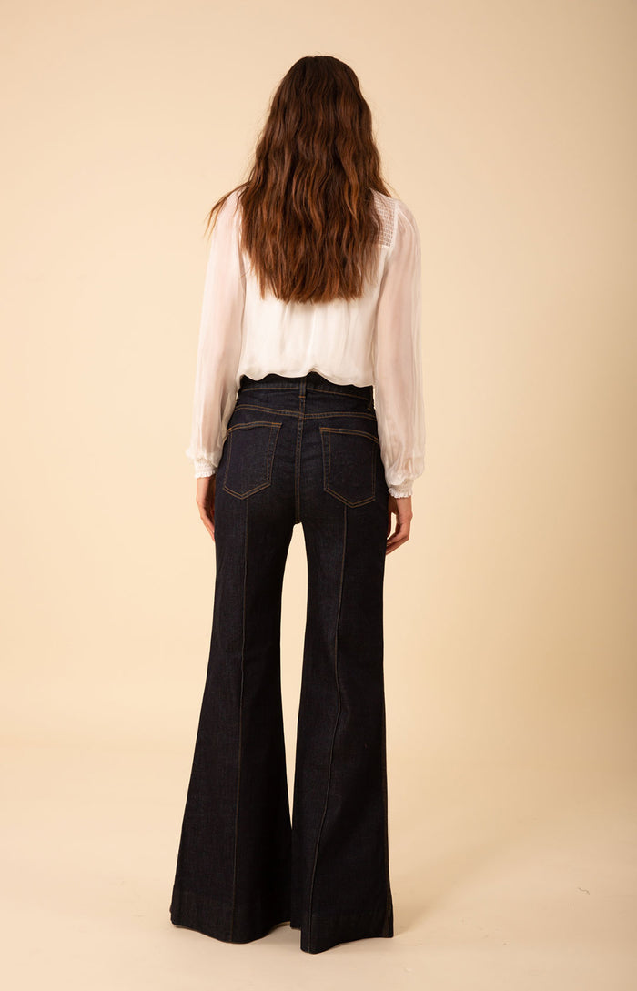 Hale Bob Blake Flare Leg Denim Trouser Made In California