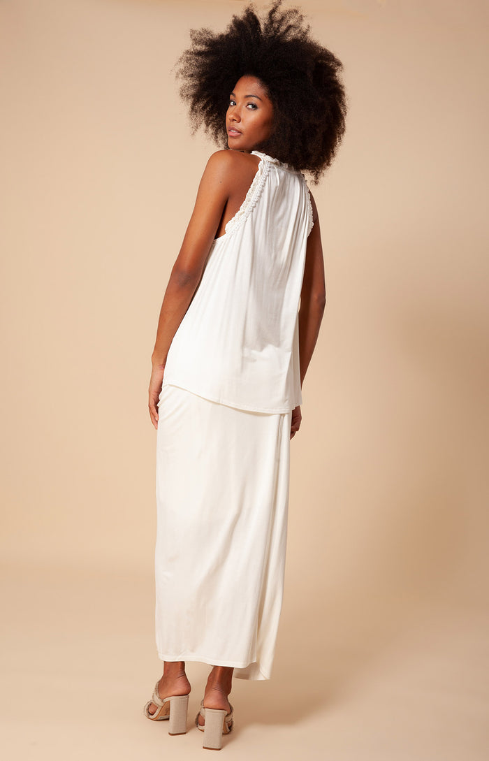 Hale Bob Adaline Draped Solid Jersey Skirt