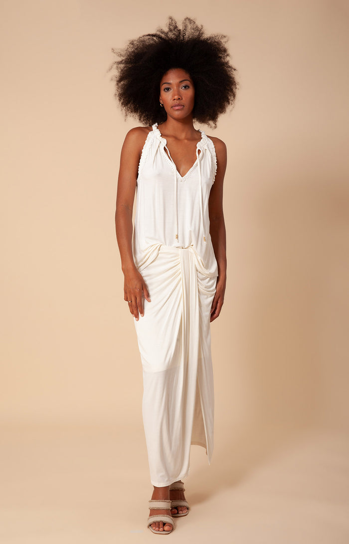 Hale Bob Adaline Draped Solid Jersey Skirt