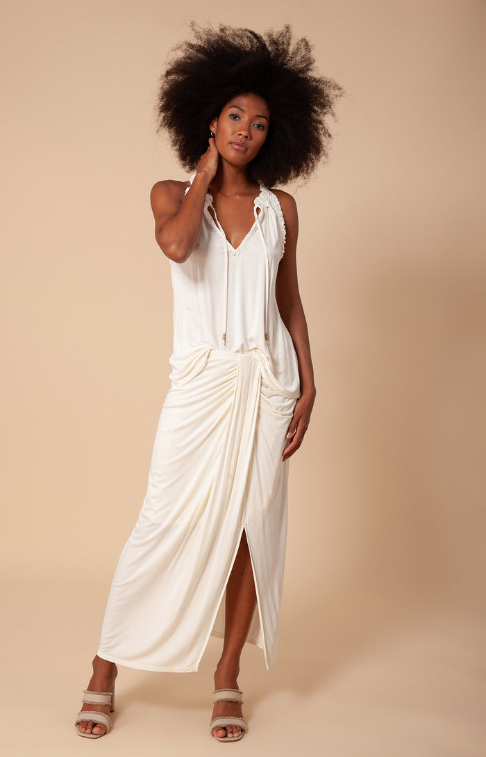 hale bob Adaline Draped Solid Jersey Skirt