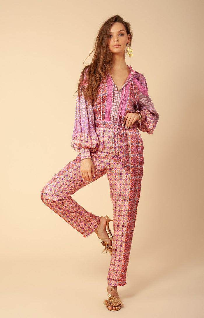 Hale Bob Adelaide Crochet Trim Top