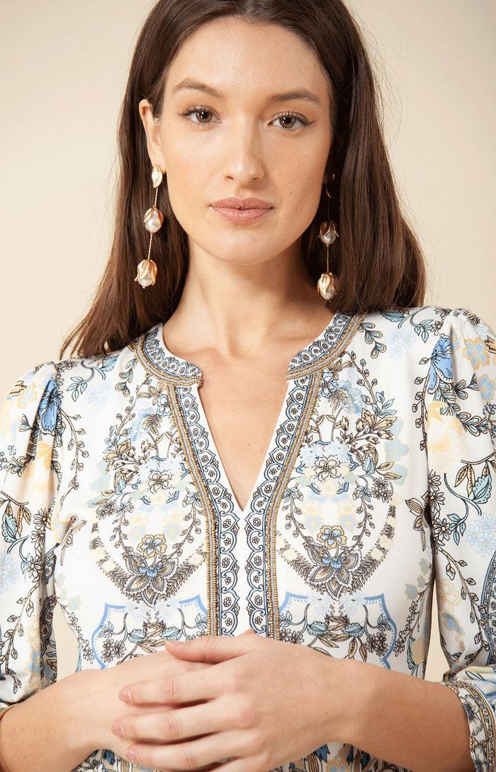 Hale Bob Adelia Jersey Dress Beaded