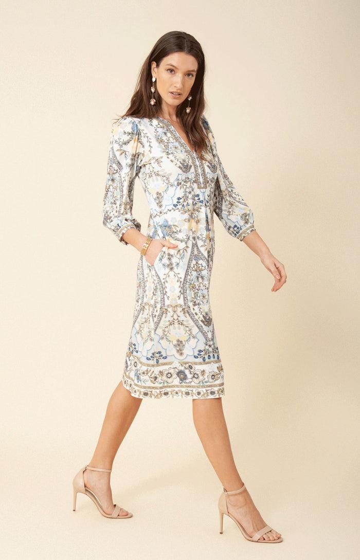 hale bob Adelia Jersey Dress Beaded