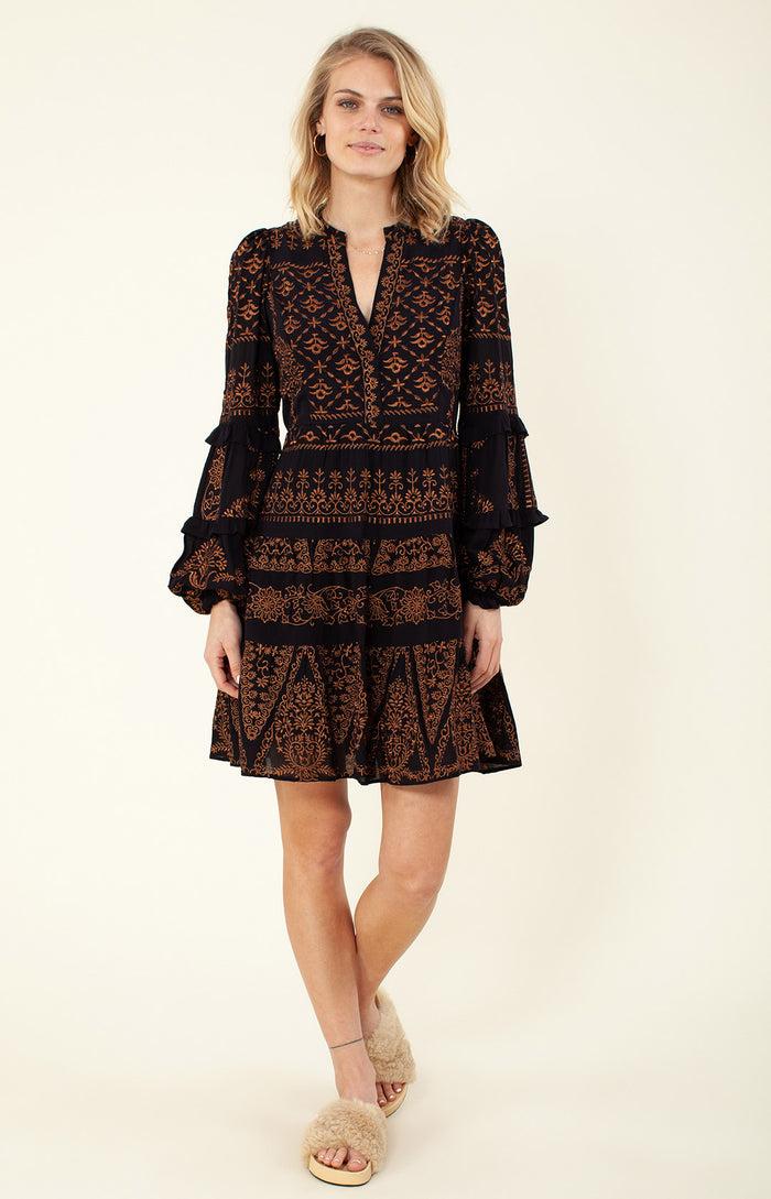 Hale Bob Adira Embroidered Dress
