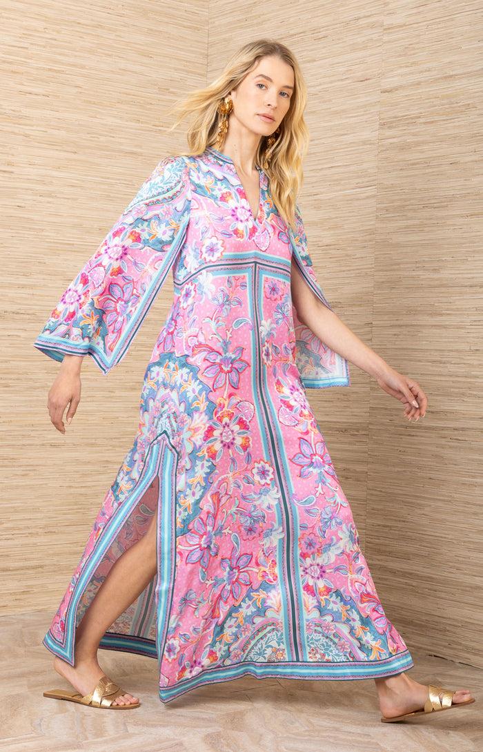 Hale Bob Aileen Silk Caftan Dress