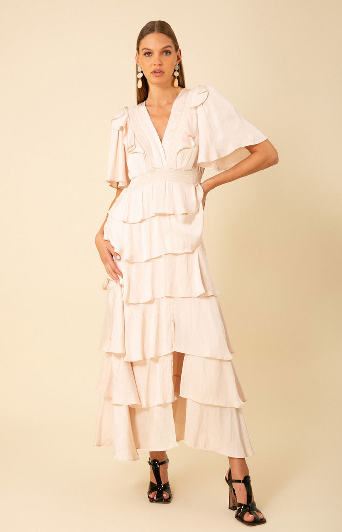 hale bob Ainsley Solid Tiered Dress