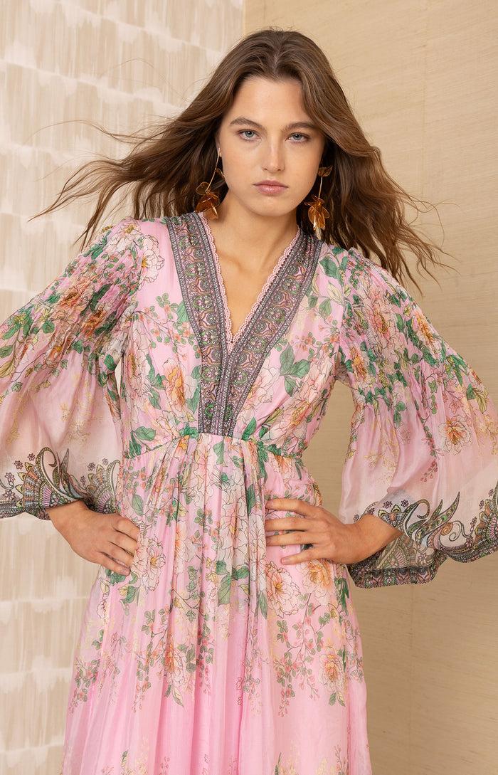 Hale Bob Alanna Chiffon Maxi Dress