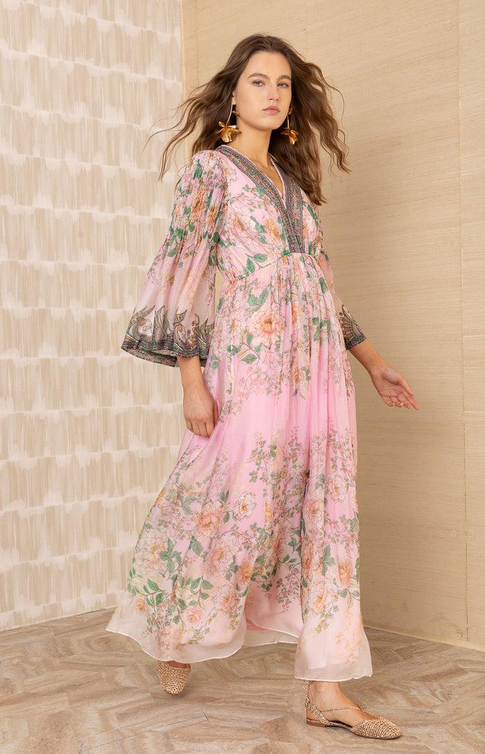 hale bob Alanna Chiffon Maxi Dress