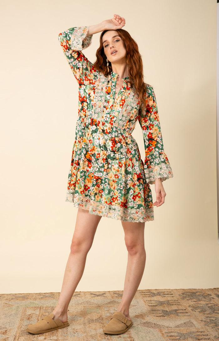 Hale Bob Alaya Embroidered Dress