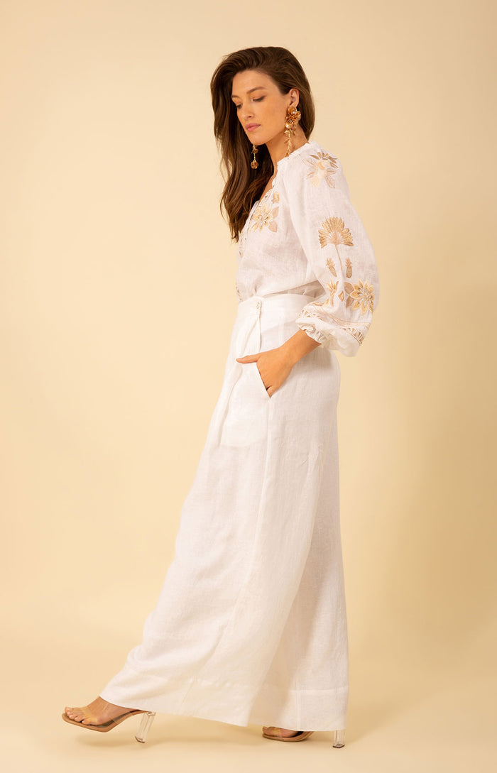 Hale Bob Alayna Solid Linen Pants