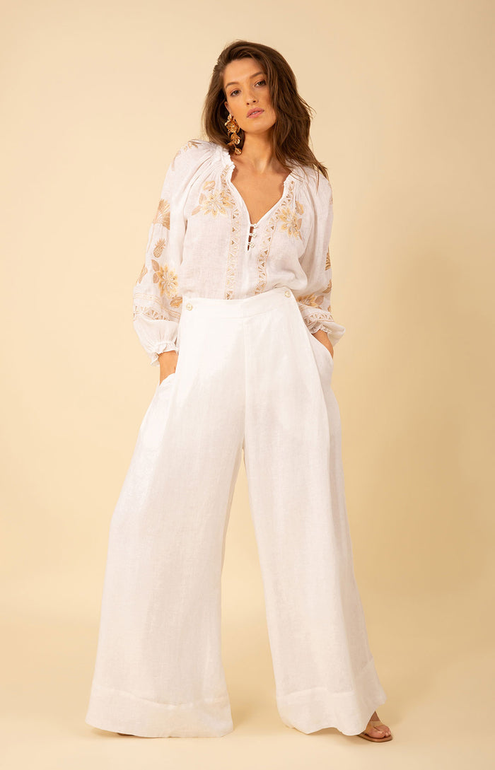 hale bob Alayna Solid Linen Pants