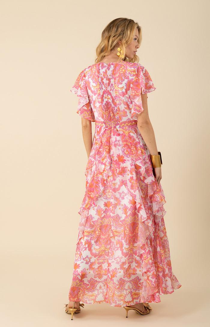 Hale Bob Aleah Chiffon Maxi Dress