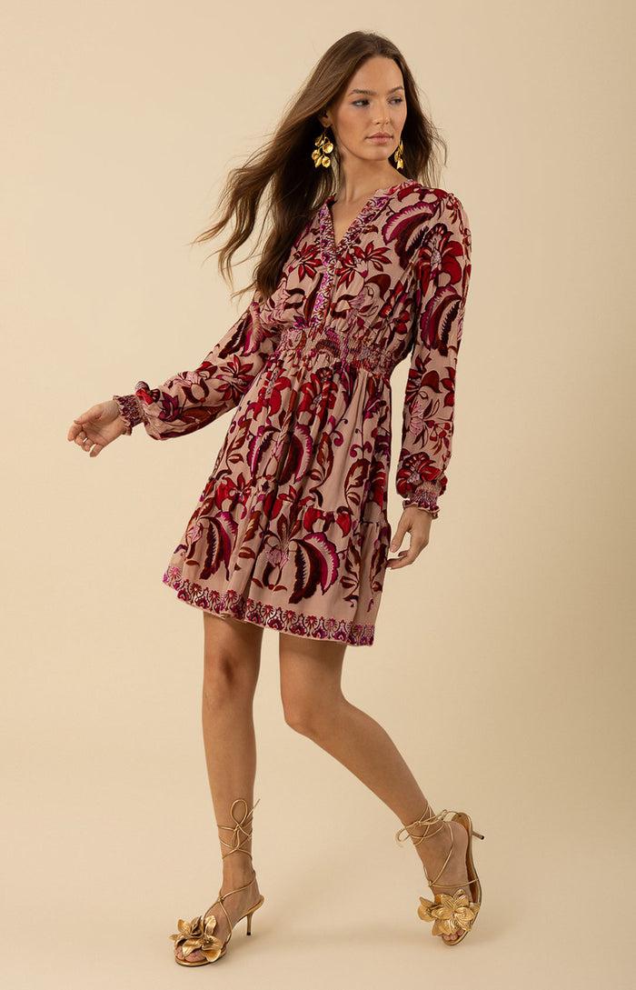 Hale Bob Alexa Velvet Burnout Dress