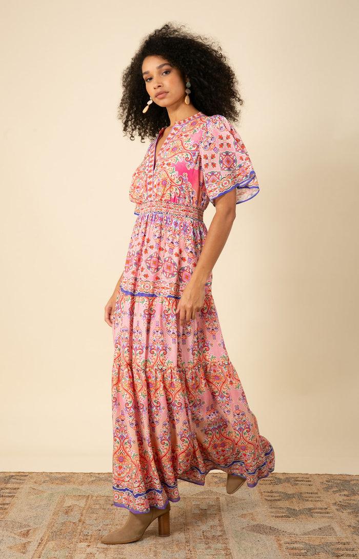 Hale Bob Alexis Voile Maxi Dress