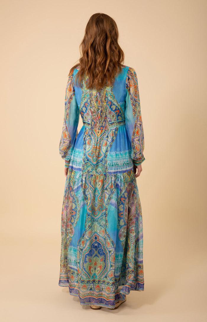 Hale Bob Allison Chiffon Maxi Dress