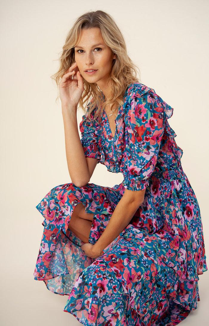 Hale Bob Amareli Tiered Dress