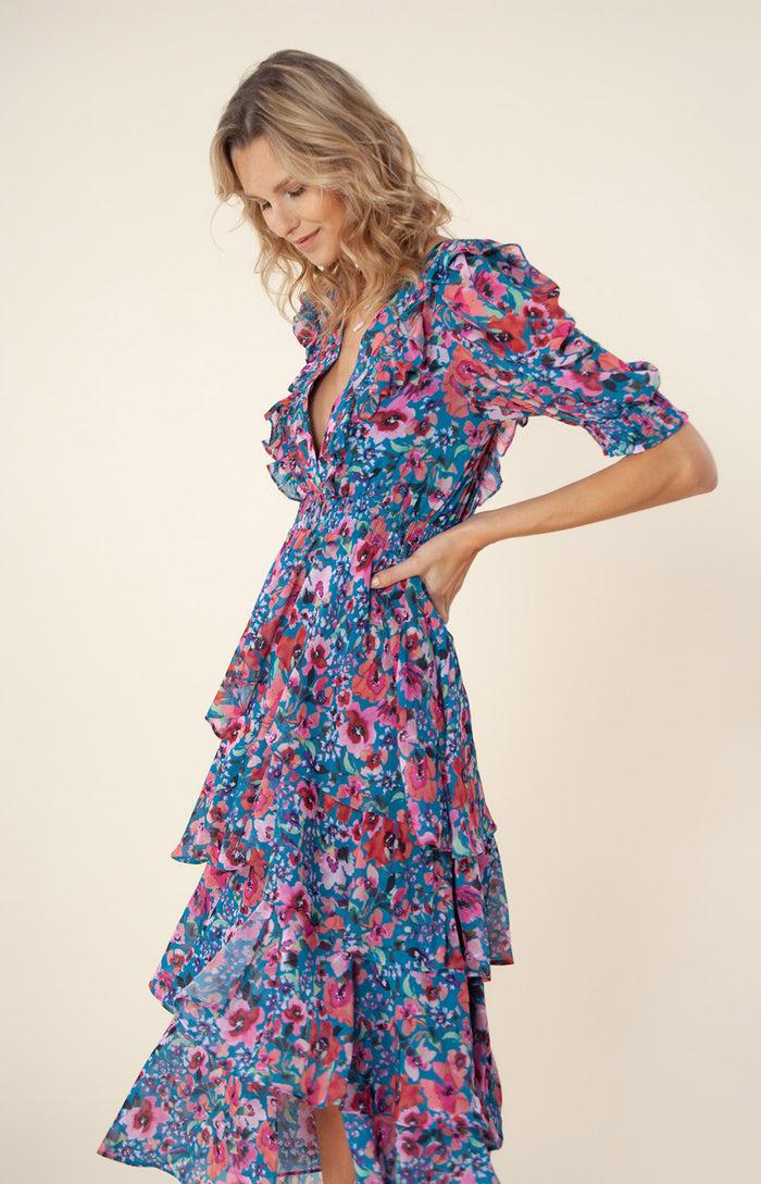 Hale Bob Amareli Tiered Dress