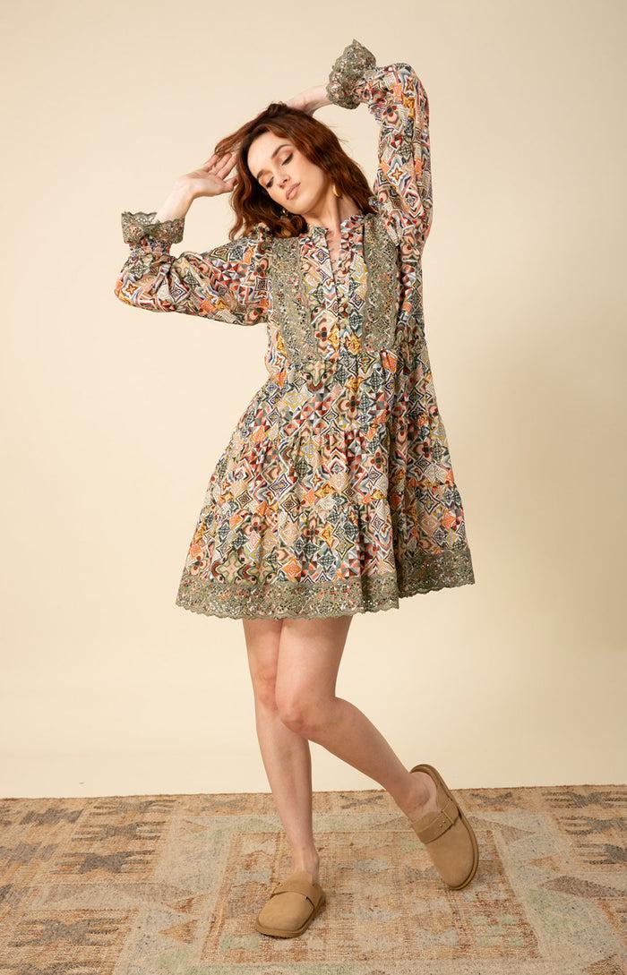 hale bob Amari Embroidered Dress