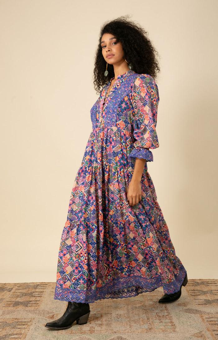 Hale Bob Amari Embroidered Maxi Dress