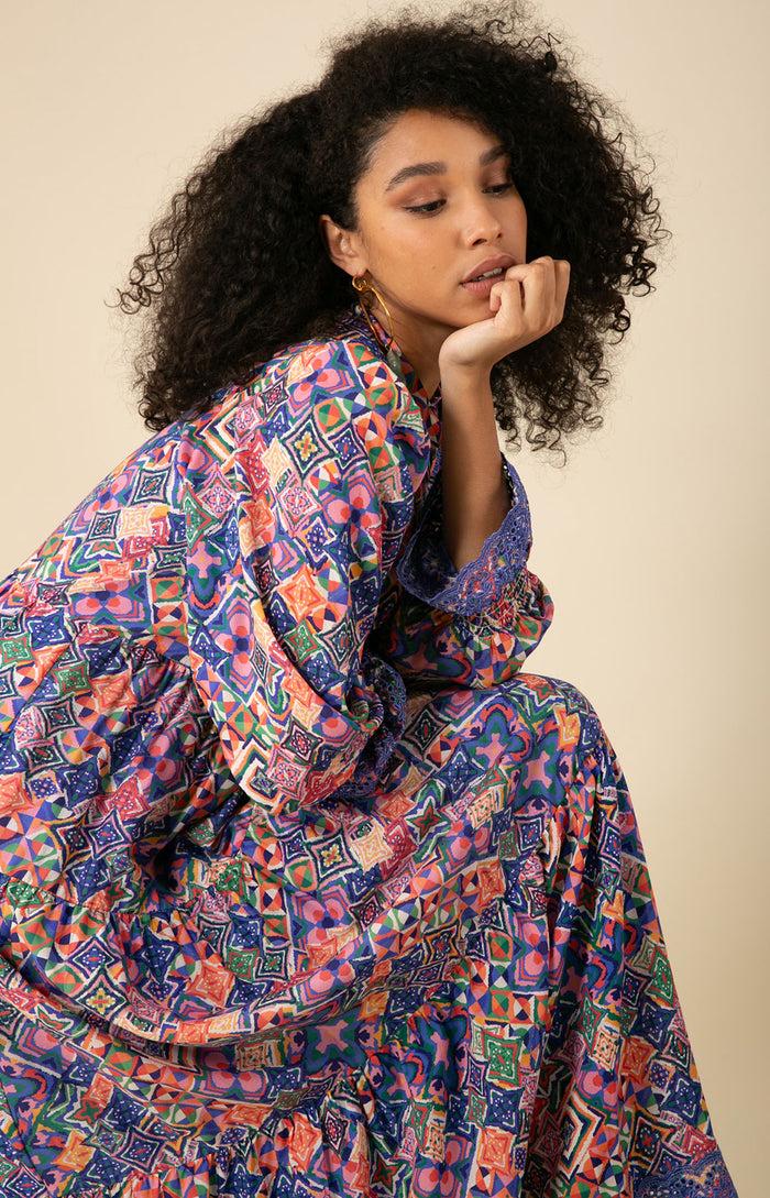 Hale Bob Amari Embroidered Maxi Dress