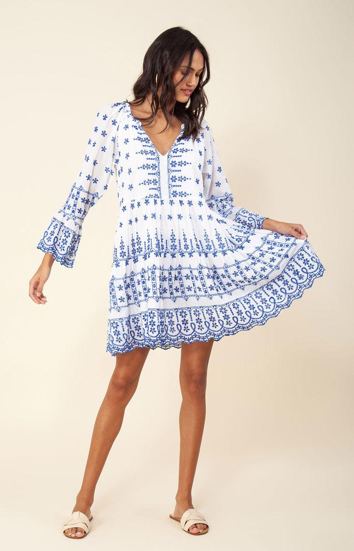 hale bob Amaryllis Solid Embroidered Eyelet Dress