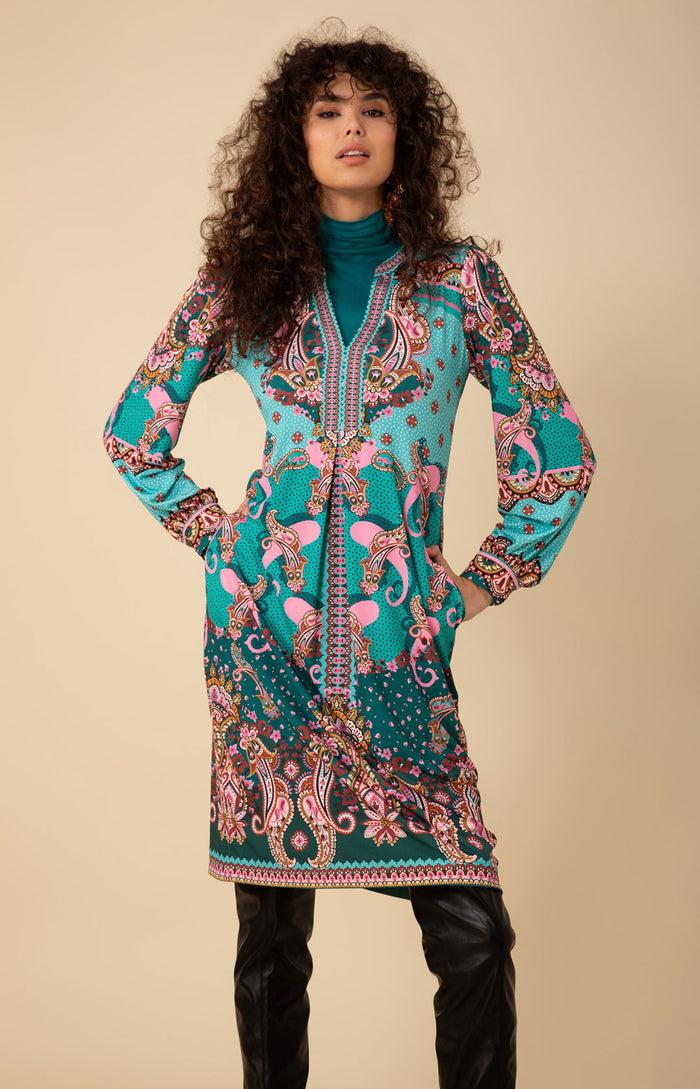 Hale Bob Amora Midi Jersey Dress