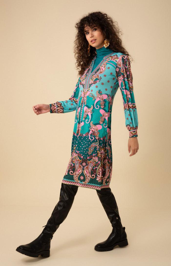 Hale Bob Amora Midi Jersey Dress