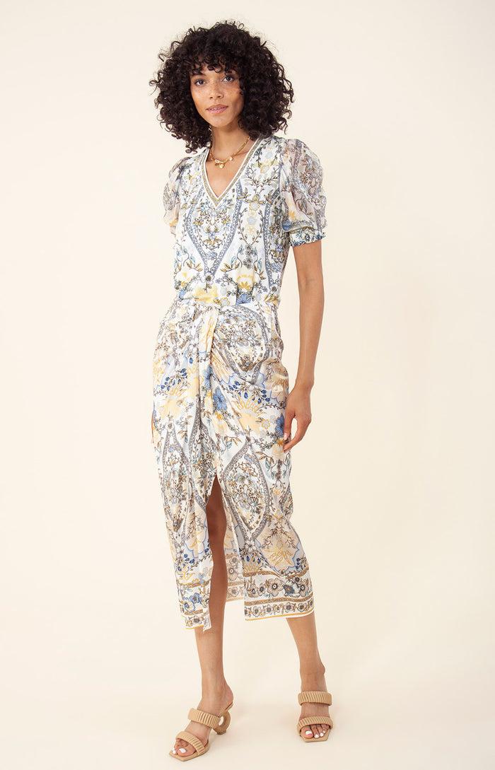 hale bob Anastasia Draped Skirt