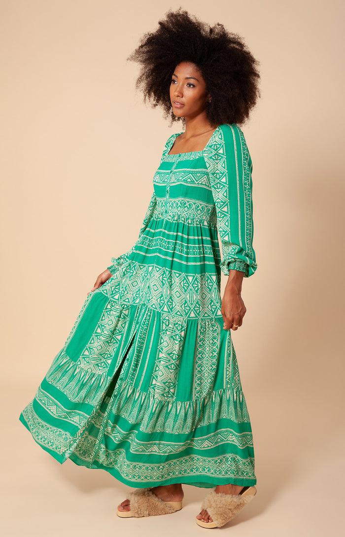 hale bob Anci Tiered Maxi Dress