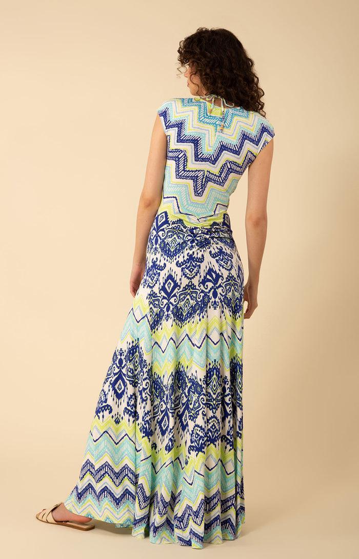 Hale Bob Angela Shirred Maxi Dress