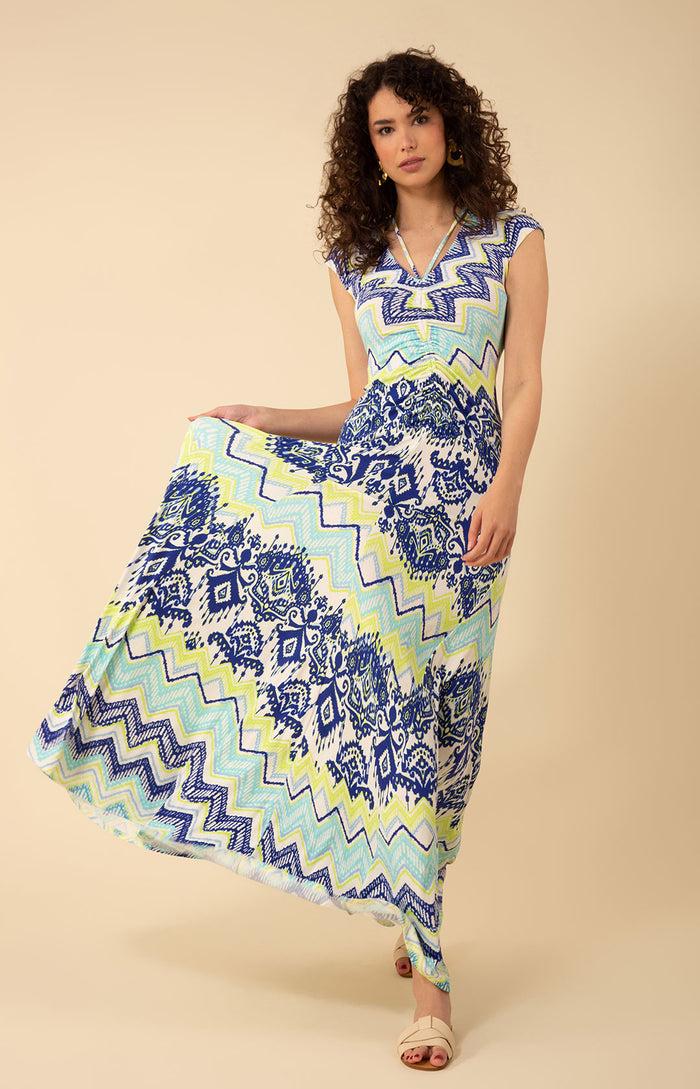 hale bob Angela Shirred Maxi Dress