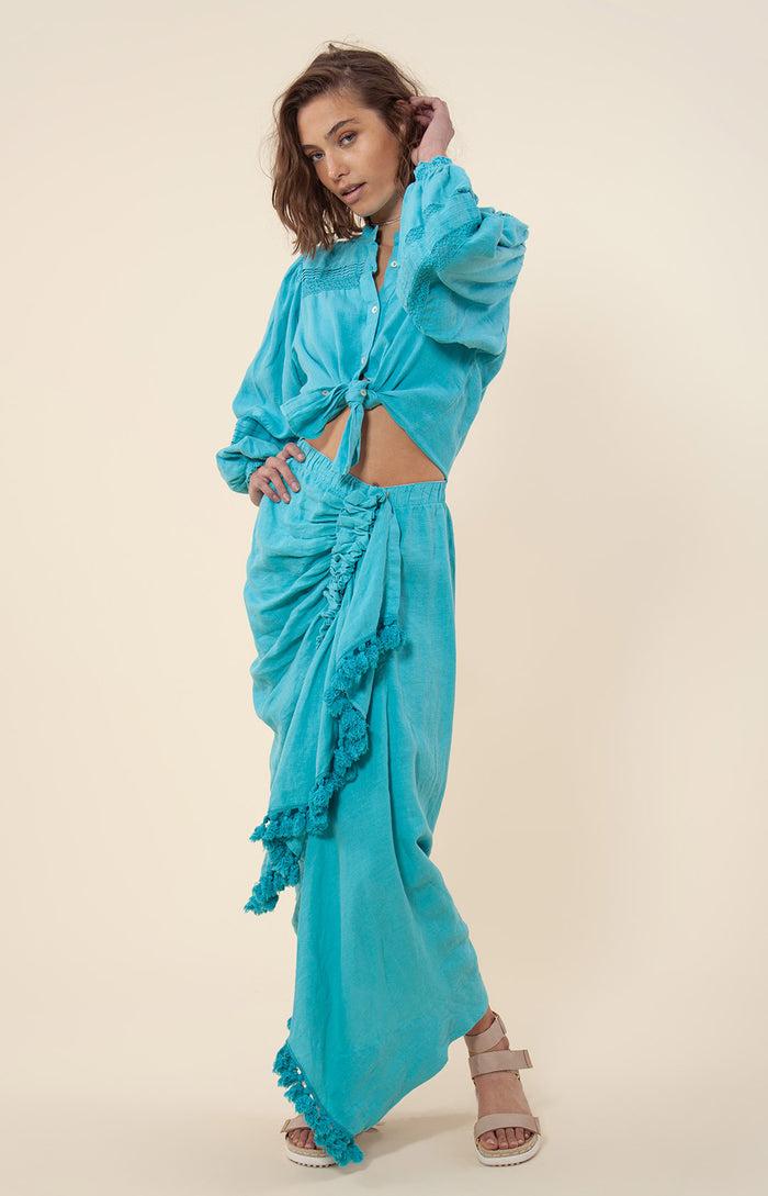 hale bob Angelina Solid Linen Top