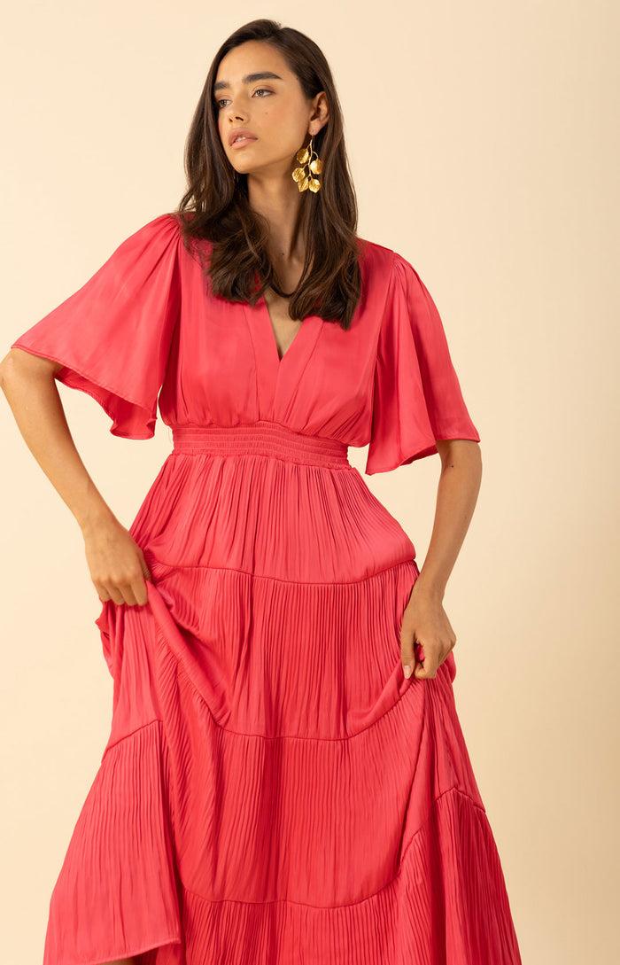 Hale Bob Angie Charmeuse Maxi Dress