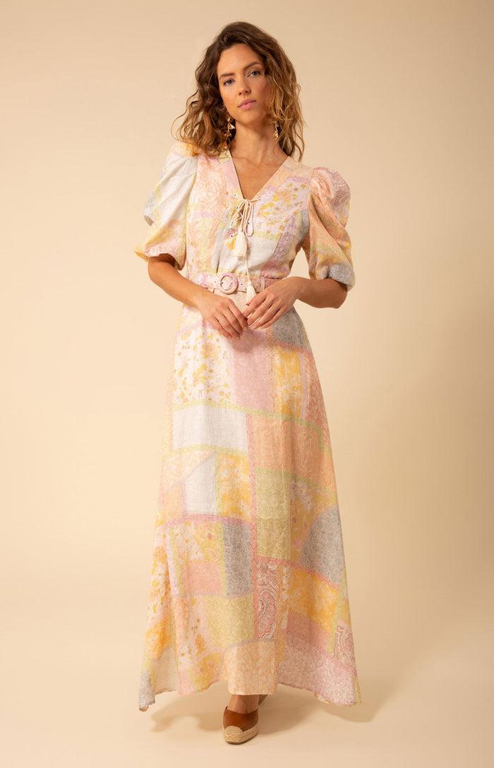 Hale Bob Arabella Linen Midi Dress